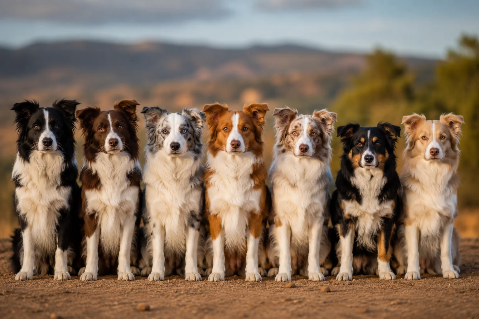 Guía de colores del Border Collie